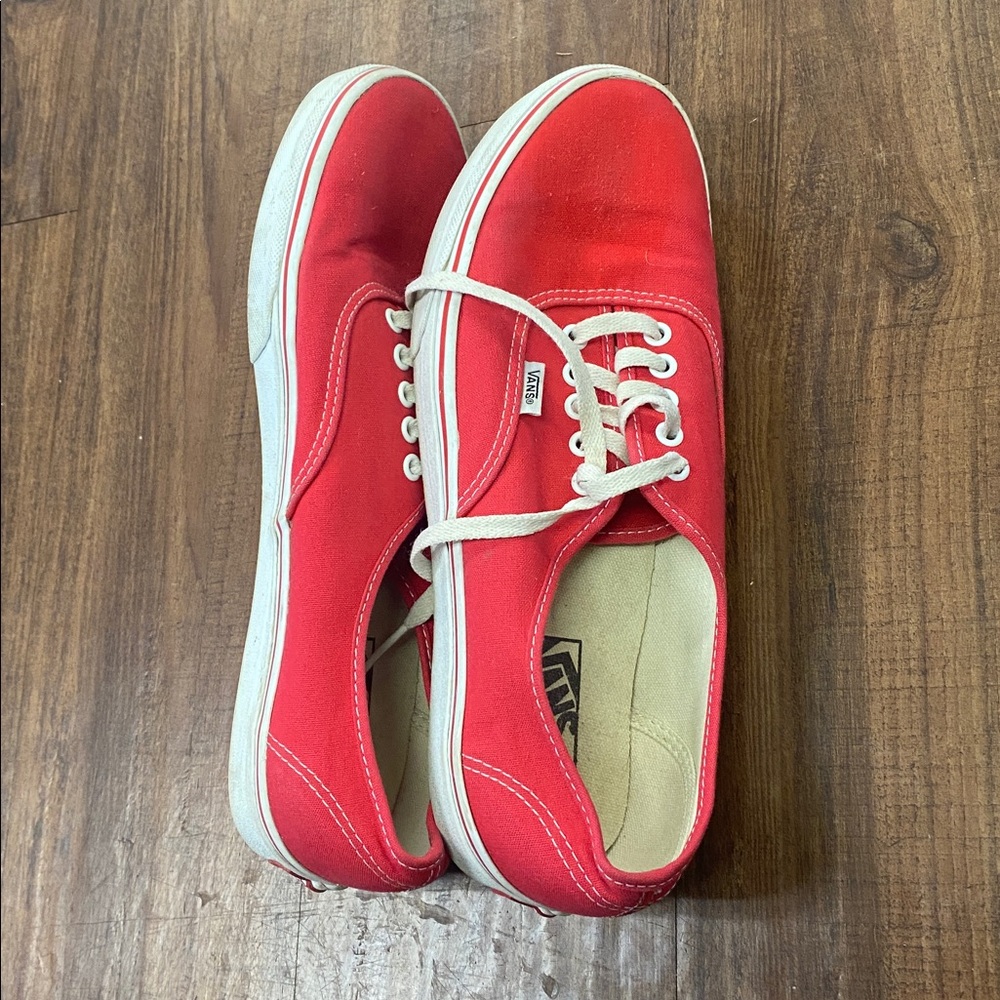 Men's Vans Red Canvas Boat Shoes, sz 11.5. - Picture 8 of 8